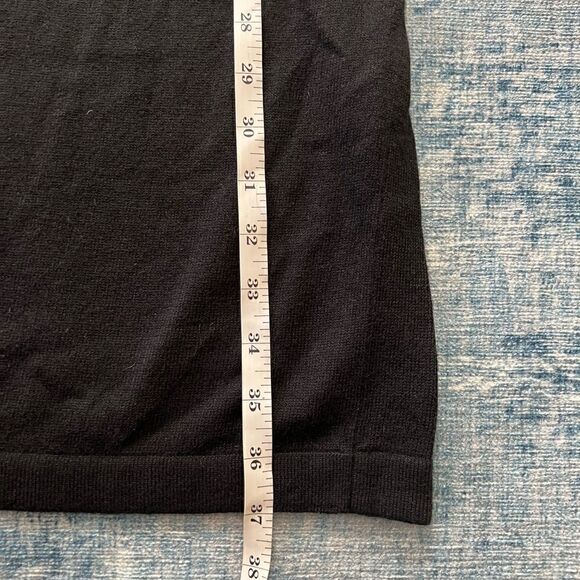 NWT! Evan Picone Ruffle Black Dress w Long Dolman Style Sleeves Small - Picture 8 of 11